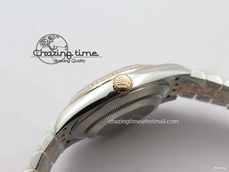 MiroTime 0313 Vibrant DateJust 41mm 126303 Noob 1:1 Best Edition RG Wrapped Brown Diam Dial Fluted Bezel On Jubilee Bracelet A 3781